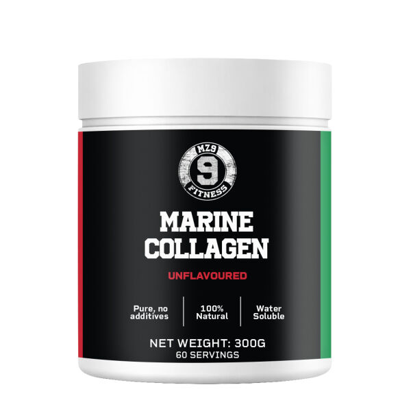 MZ9 Sports  - Pure Hydrolysed Marine Collagen Natural Powder - 300g (Unflavoured) Thumbnail